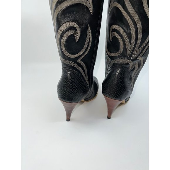 Vintage 70's Jeenz Boots Capezio Black Leather Size 6.5 - Picture 5 of 8